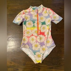 Mini Boden Multicolor Daisy Kids Swimsuit
